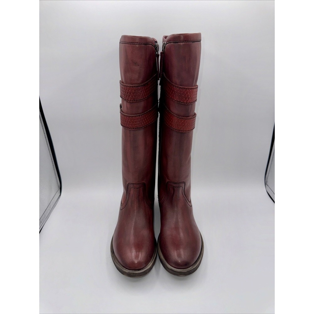 ROAN by Bed Stu Date Riding Boot Women's Size 7.5 Distressed Red Leather - Picture 6 of 14